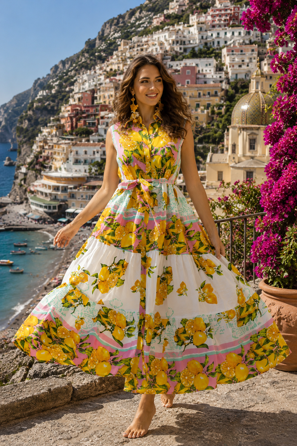 Maxi Dress Front Open -FV134