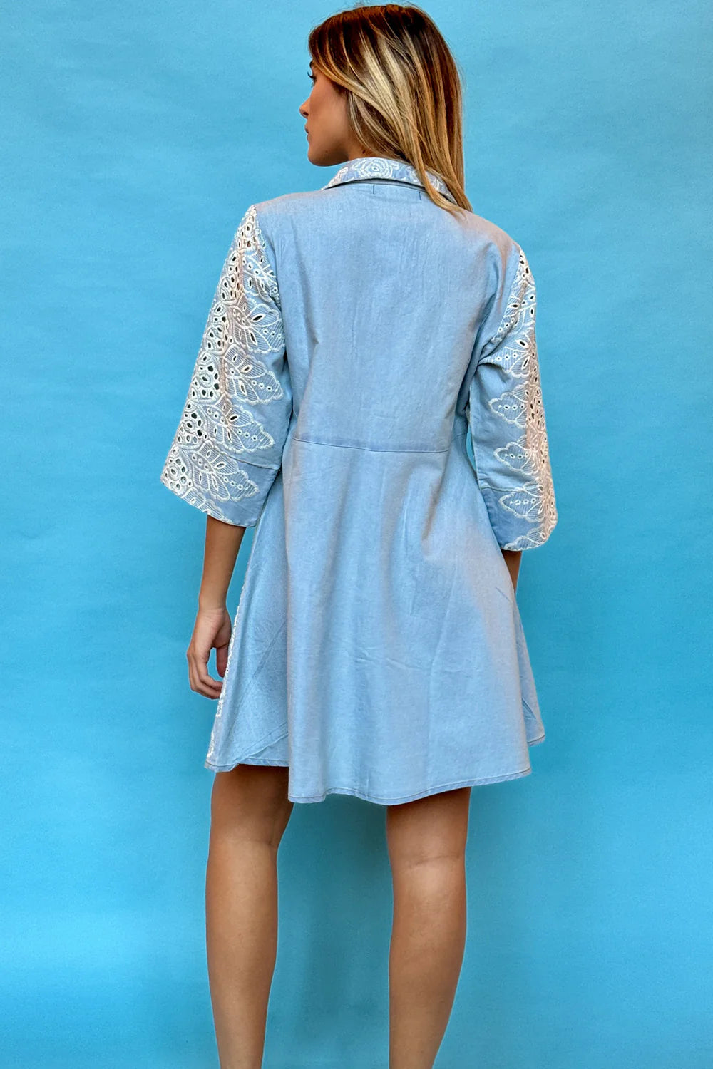 Dress open at the front