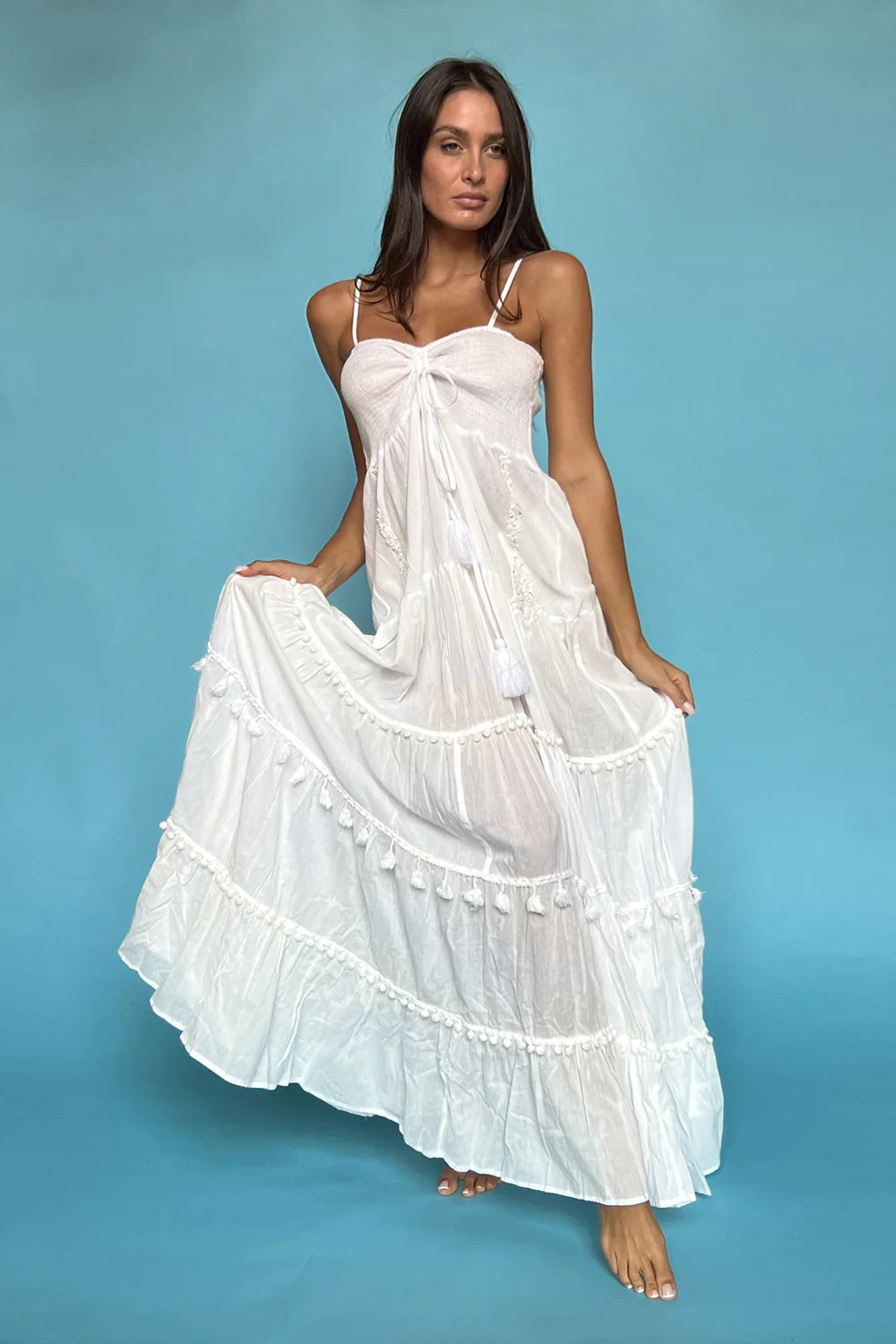 Long dress with straps