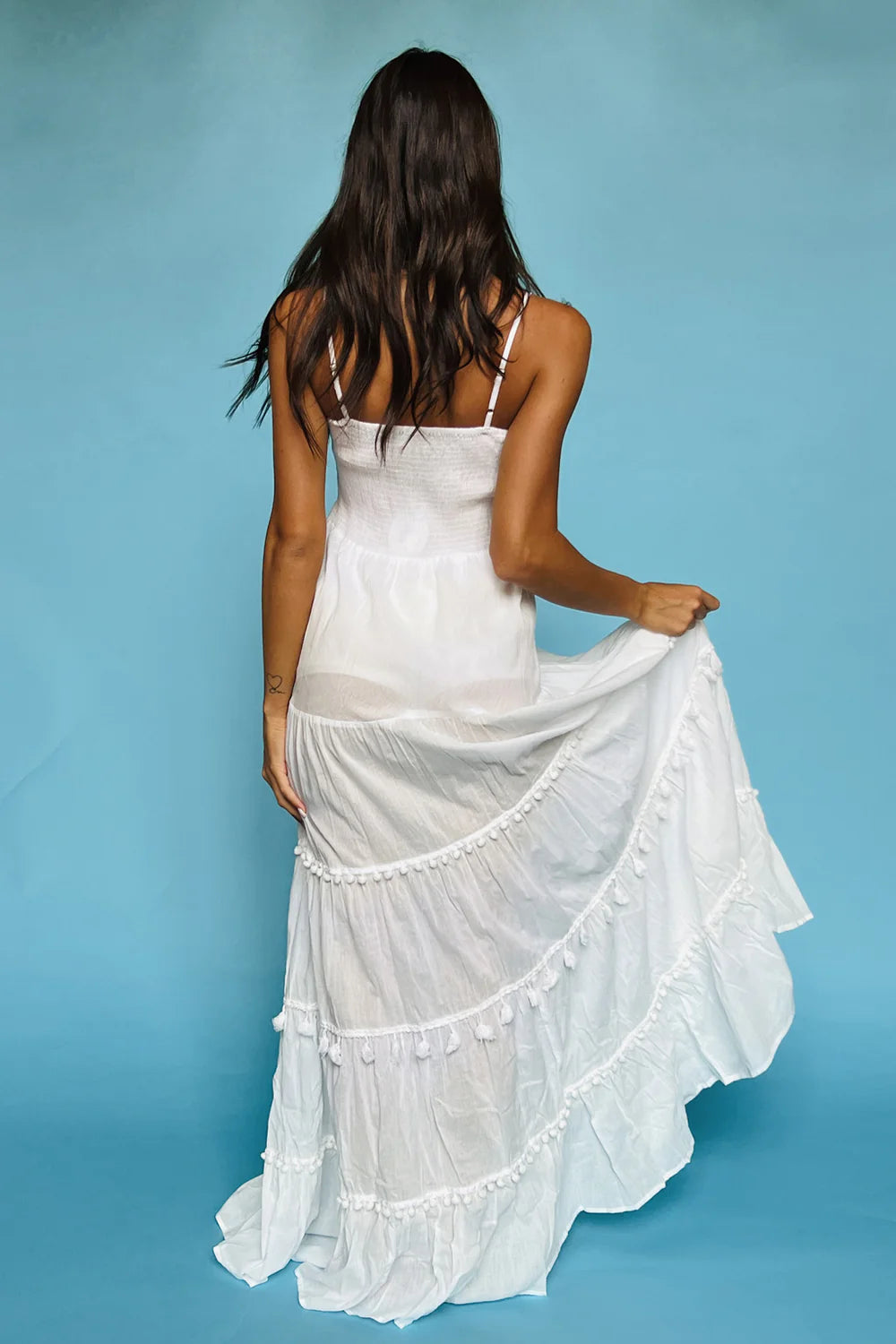 Long dress with straps