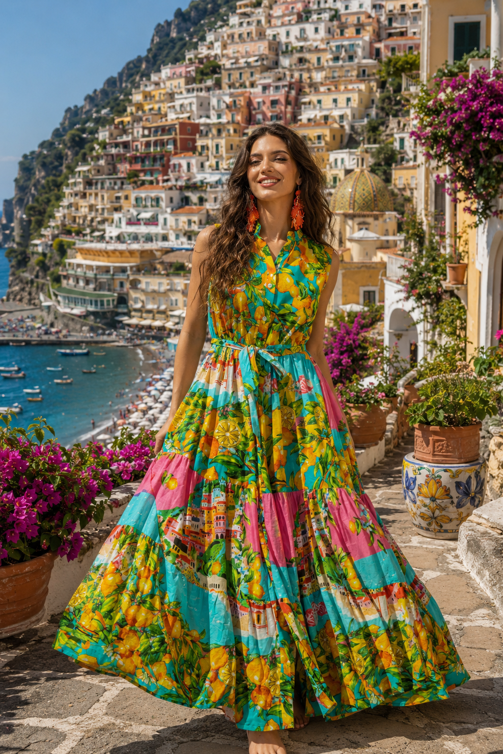 Maxi Dress Front Open -FC026