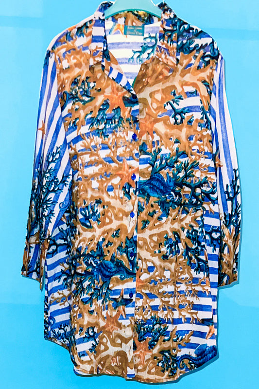Dress open at the front