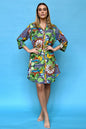 Dress open at the front