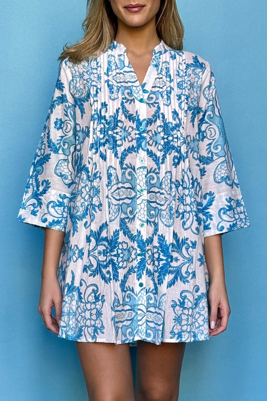 Dress open at the front