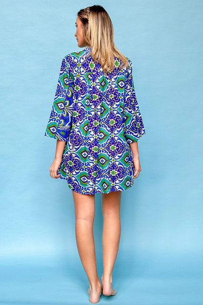 Dress open at the front