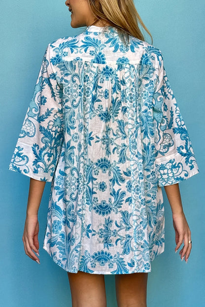 Dress open at the front