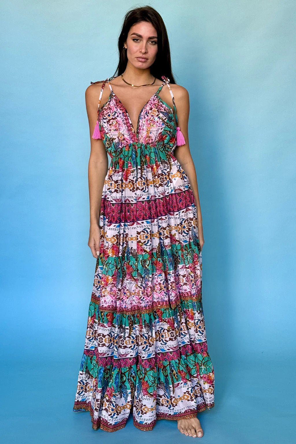 Long dress with straps