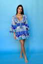 Short dress with V-neck