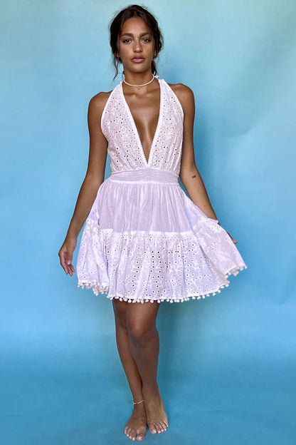 Short dress with braces