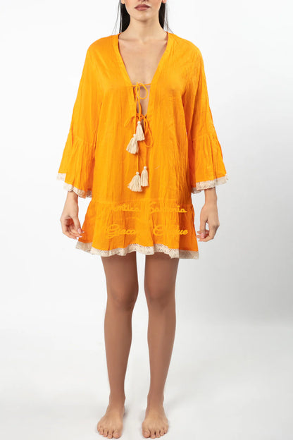 Short V-neck dress