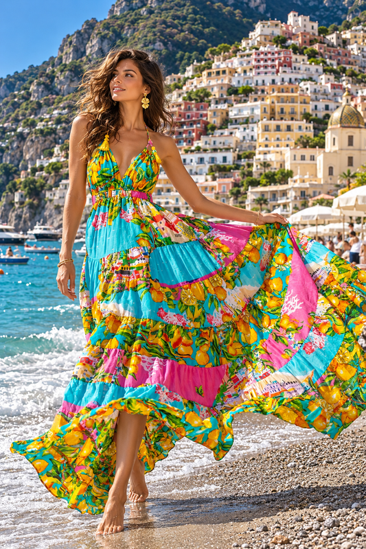 Positano-Inspired Maxi Dress FC017