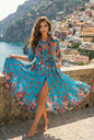 Long front-open dress- FC083