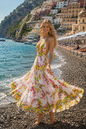Lemon Blossom Maxi Dress-FC241