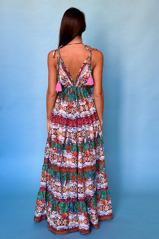 Long dress with straps